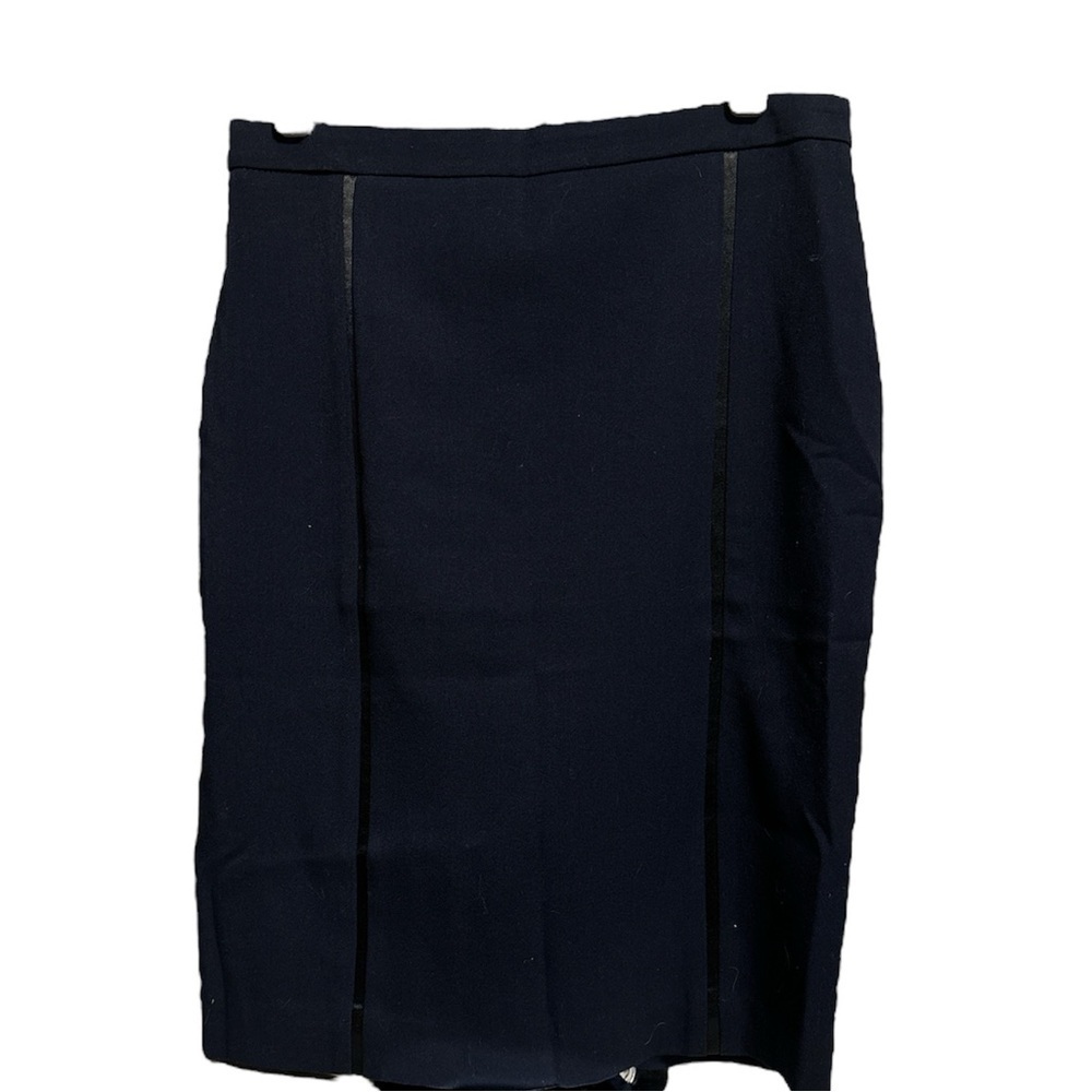 Forever 21 Navy Blue Pencil Skirt with Black Piping S